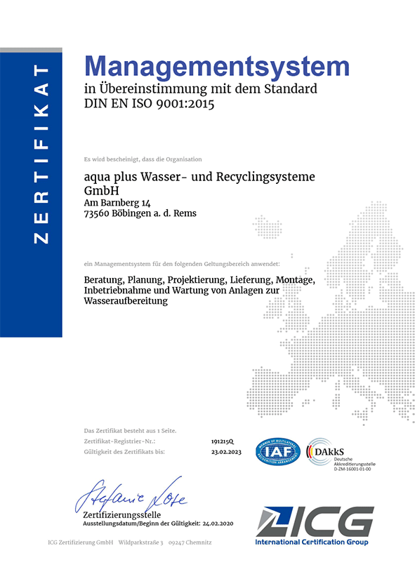 Zertifikat ISO-9001